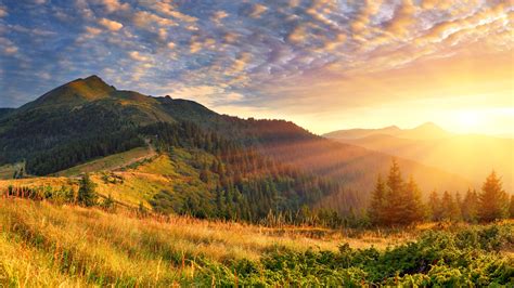 2048x1152 Mountain Scenery Morning Sun Rays 4k 2048x1152 Resolution HD 4k Wallpapers, Images ...