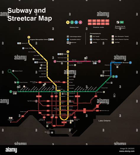 Carte du métro de Toronto carte de tramways Photo Stock - Alamy