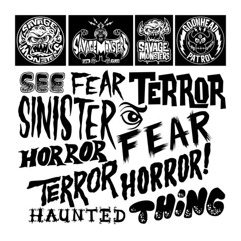 13 Vintage Horror Fonts Images - Horror Letters Font, Spoonflower Custom Fabric and Retro Horror ...