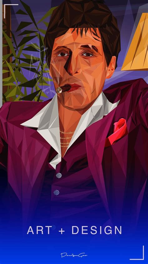 Tony Montana Scarface Artwork, Art + Design by DesignGeo | New media art, Art design ...