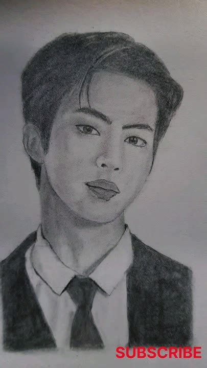 BTS Jin drawing realistic sketch #bts #jin #btsjin #btsmilitary # ...