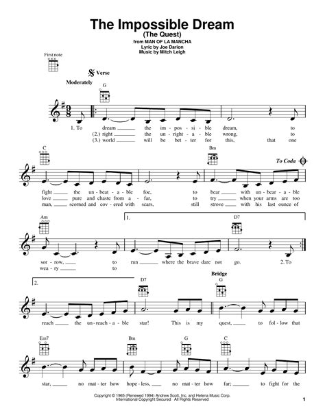 The Impossible Dream (The Quest) | Sheet Music Direct