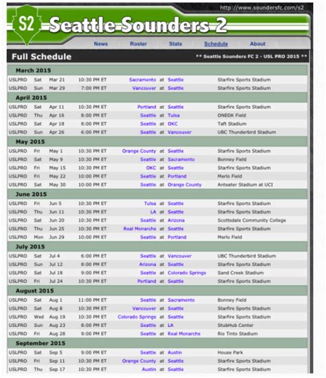 Sounders Fc Schedule 2022 Printable | Printable Schedule