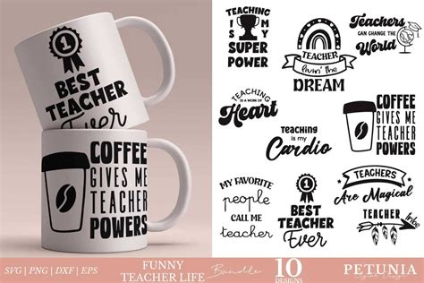 Funny Teacher SVG Bundle | Teacher Life SVG - So Fontsy