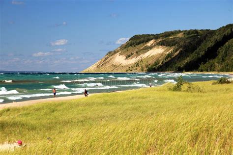 Michigan Sand Dunes And Beach Stock Images - Image: 15665304