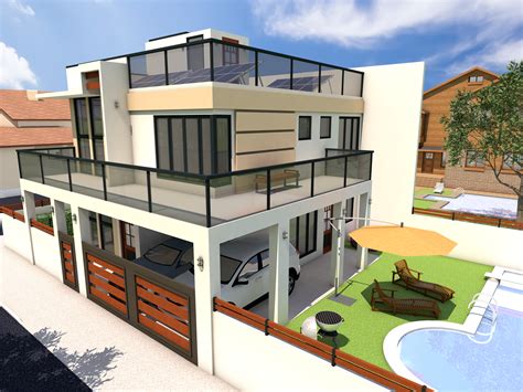 3d House Design Free Download House Software Exterior Modern Elevation ...