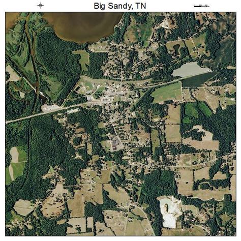 Aerial Photography Map of Big Sandy, TN Tennessee