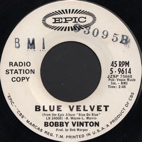 Bobby Vinton - Blue Velvet (1963, Vinyl) | Discogs