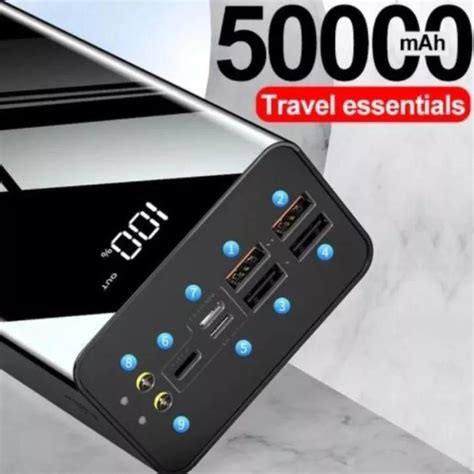 50000 mah Power Bank Portable Battery Charger Powerbank, Mobile Phones ...