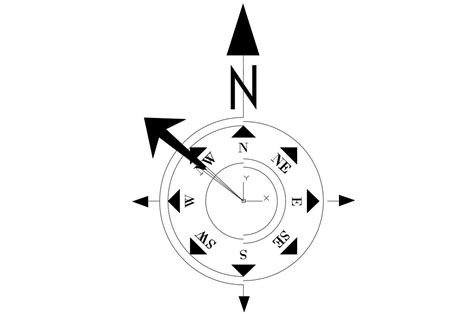 North Direction Symbol Cad Block - Image to u