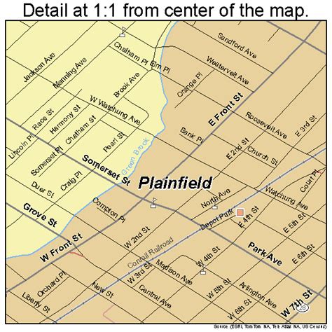 Plainfield New Jersey Street Map 3459190