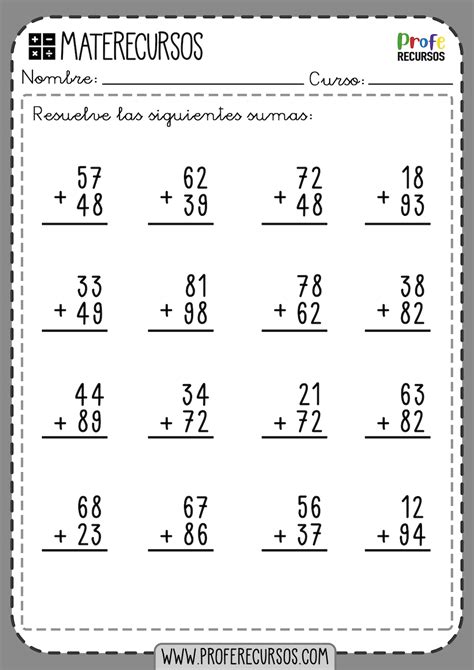 Ficha Sumas Primaria 2 Fichas De Matematicas Matematicas Hojas De 5307 | HOT SEXY GIRL