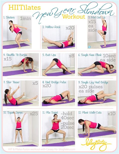 Try this awesome HIITilates routine! (HIIT + Pilates) If you don’t know what the moves are ...