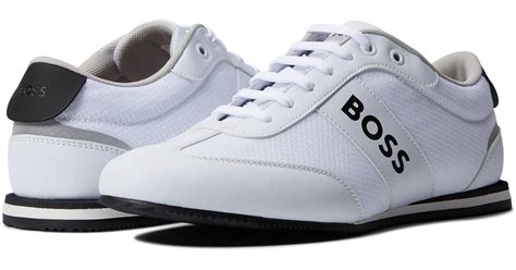 BOSS by HUGO BOSS Synthetic Rusham Low Top Sneakers in White for Men - Lyst