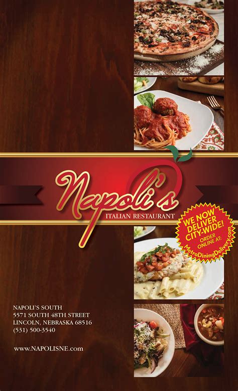 Napoli's Italian Restaurant South | Dinner Menu | Delivery | Order ...