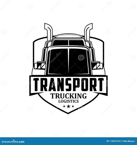 Trucking Logo Design Branding Cartoon Vector | CartoonDealer.com #140091243