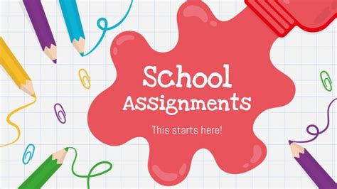 Free School Assignments PowerPoint Template & Google Slides Theme