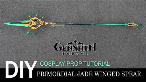 Genshin Impact Primordial Jade Winged Spear cosplay prop DIY tutorial Xiao weapon Polearm Lance ...