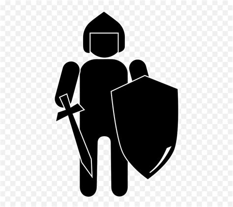 Knight Medieval Shield - Armor Of God Silhouette Emoji,Sword And Shield Emoji - free transparent ...