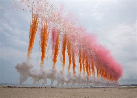 japan's first daytime fireworks by cai guo-qiang & saint laurent