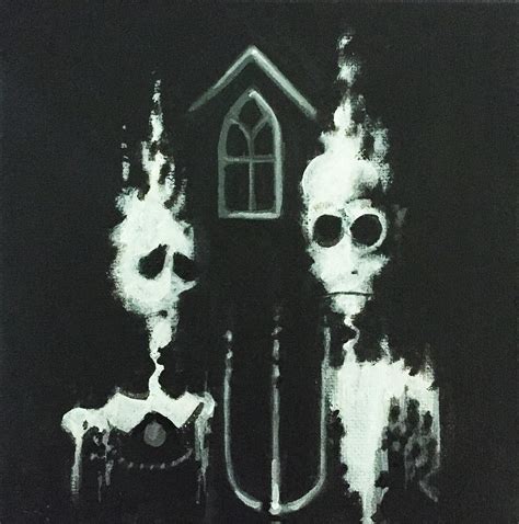 Ghosts Of American Gothic Painting by Jeffrey Bess - Pixels