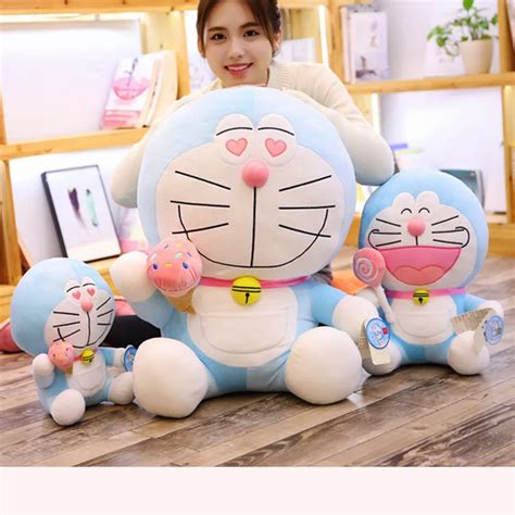 1pc Sweet Cute Doraemon Plush Toys Soft Cartoon Animal Cat Stuffed Doll ...