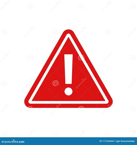 Warning - Vector Icon. Warning Red Sign Stock Vector - Illustration of ...