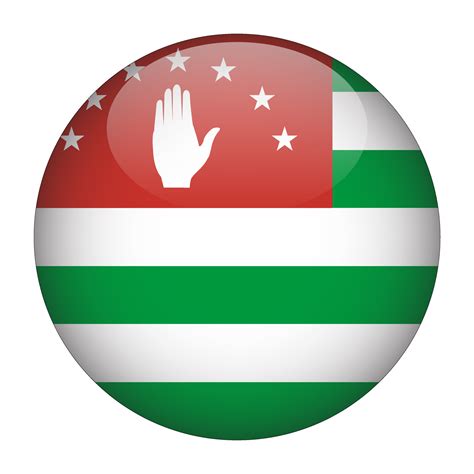 Abkhazia 3D Rounded Flag with no Background 15081932 PNG