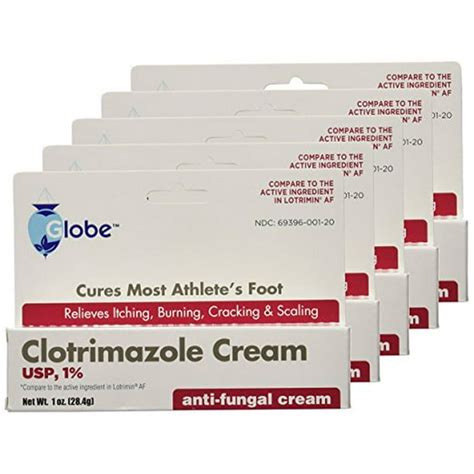 Clotrimazole 1% Anti-Fungal Cream 1oz Tube- 5 Pack - Walmart.com - Walmart.com