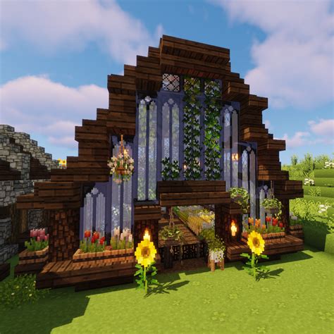 *wet slap* | Minecraft greenhouse, Minecraft houses, Cute minecraft houses