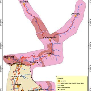 Geological map of the study area, Sikkim Himalayas (Source: GSI, 2012 ...