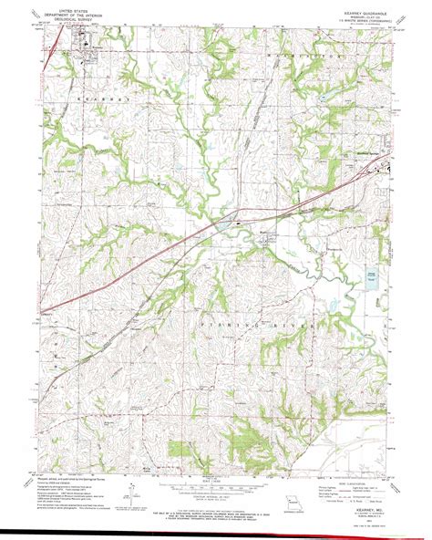 Kearney topographic map 1:24,000 scale, Missouri