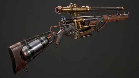 ArtStation - Pneumatic Rifle, Ethi Art Zombie Weapons, Sci Fi Weapons, Weapon Concept Art ...