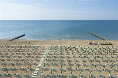 Jesolo beach stock image. Image of shoreline, water, deck - 23720047