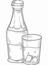 Coloriage Dessin Bouteille Bottles Colorir Malvorlage Cocacola Boisson  sketch template