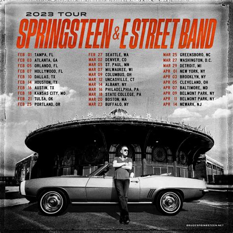 Bruce Springsteen & The E Street Band detail 2023 U.S. tour