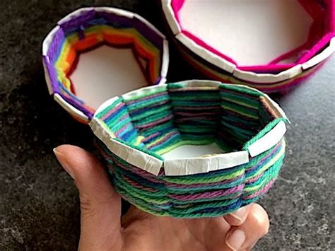 Paper Plate Bowl Weaving! | Paper plate crafts for kids, Weaving for ...