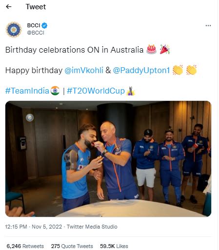 Sports: Virat Kohli cuts birthday cake with teammates in Melbourne ...