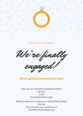 Free, printable engagement announcement templates | Canva