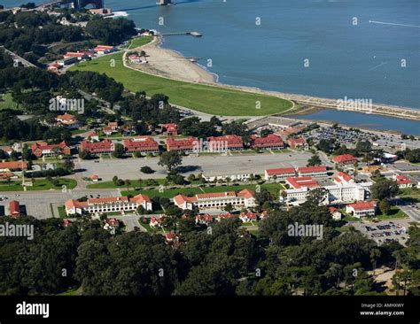 aerial view above Presidio Crissy Field San Francisco California Stock ...