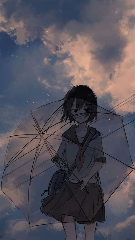 2160x3840 Anime girl and umbrella, art wallpaper Whats Wallpaper ...