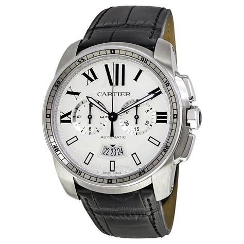 Cartier Calibre de Cartier Automatic Silver Dial Men's Watch W7100046 - Calibre de Cartier ...