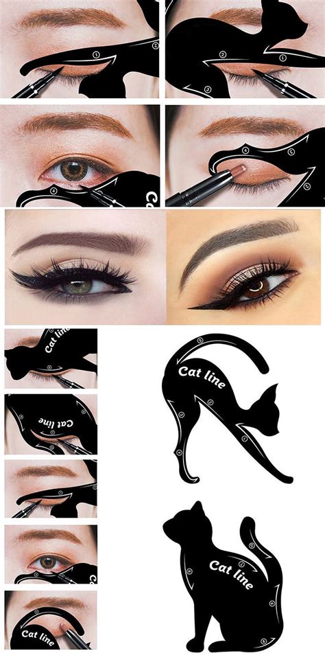 Cat Eye Eyeliner Stencil Makeup Eyes Liner Stencil Models Eyeshadow Template Shaper Tool | Cat ...