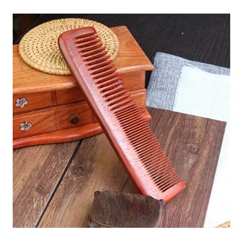 NEW Handmade Red Comb Wide and Fine Tooth Comb Beard Hair Comb For Men Beard Care 18.5*4*1cm-in ...