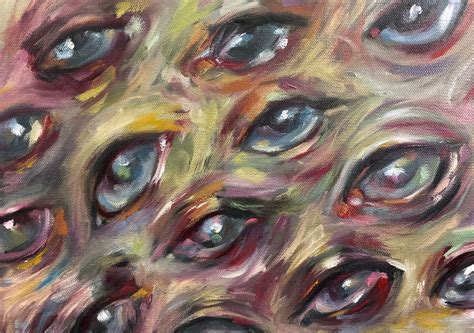 ORIGINAL Creepy Eyes Oil Painting | Etsy