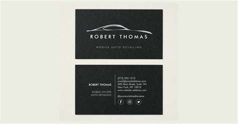 Auto Detailing Business Cards Ideas & Examples