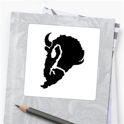 "Bold Charging Bison Silhouette Black & White Print Graphic Design ...