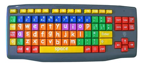 Large Key Large Print Lower Case Coloured Kids Wired Keyboard | eBay