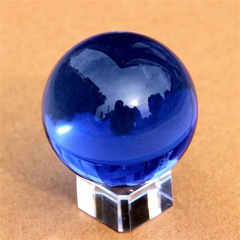 Dark Blue Rare Natural Quartz Crystal Ball Sphere 80mm Crystal Glass ...