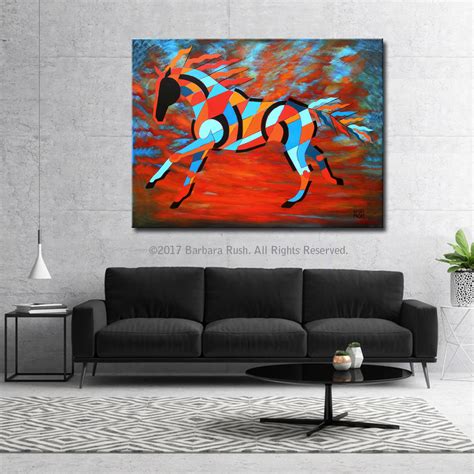 SunDancer of the Sky- Horse Art Original Painting - Barbara Rush Fine Art